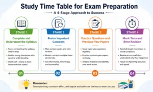 Study Time Table for Exam Preparation